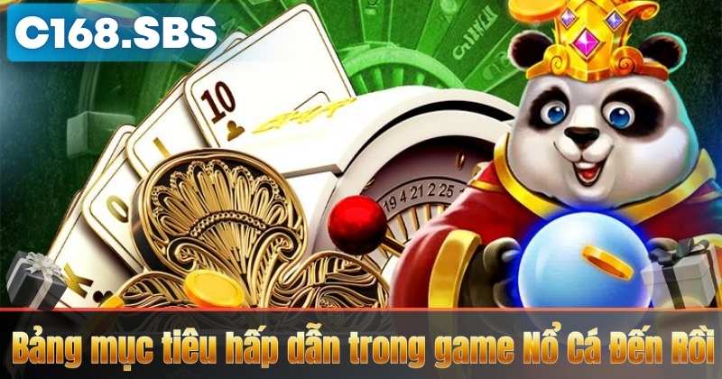 Bảng mục tiêu hấp dẫn trong game Nổ Cá Đến Rồi